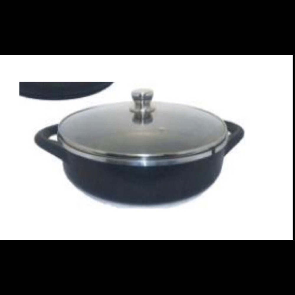 12.5’ CAST ALUMINUM MARBLE CASSEROLE